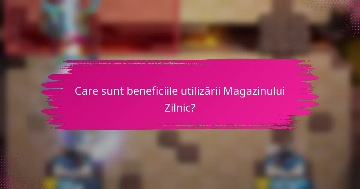Care sunt beneficiile utilizării Magazinului Zilnic?